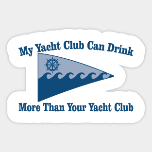 Yacht Club Drinking Sticker